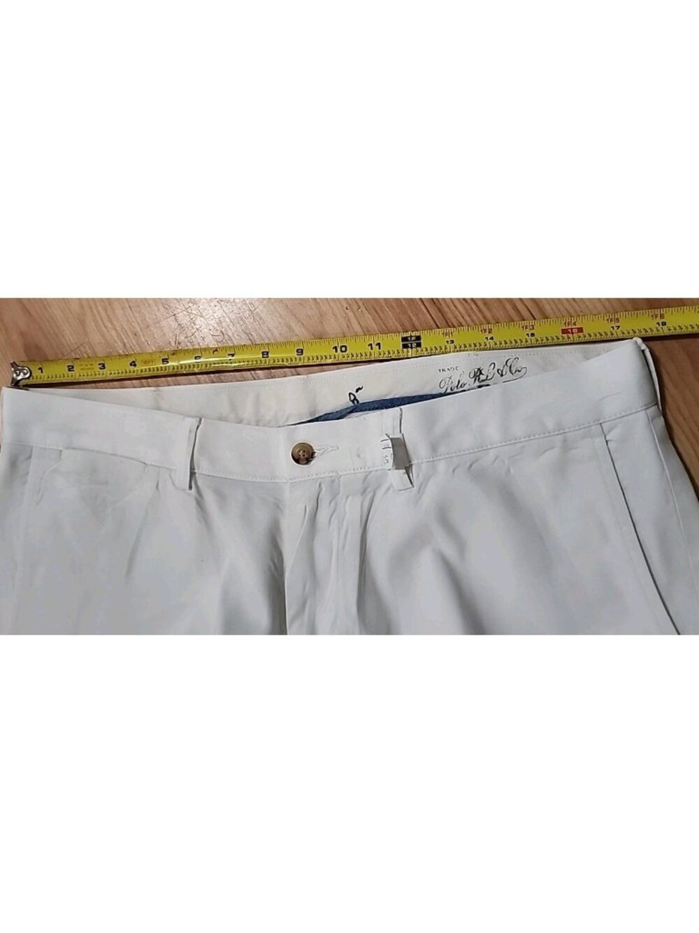 Polo Ralph Lauren Classic Fit White Chino Pants Men’s 35x30 Cotton Dry Cleaned - Picture 7 of 13